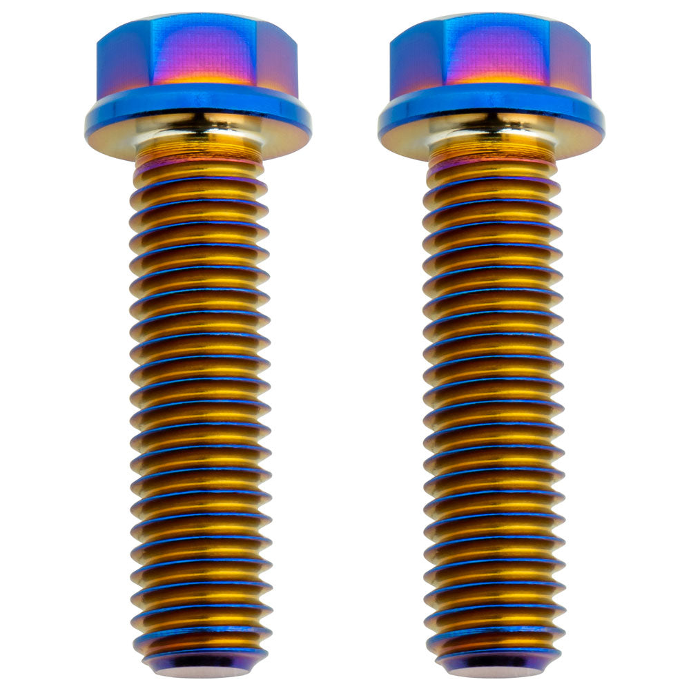 Tusk 2156820001 Titanium Front Brake Caliper Bolt Kit  Burnt Blue