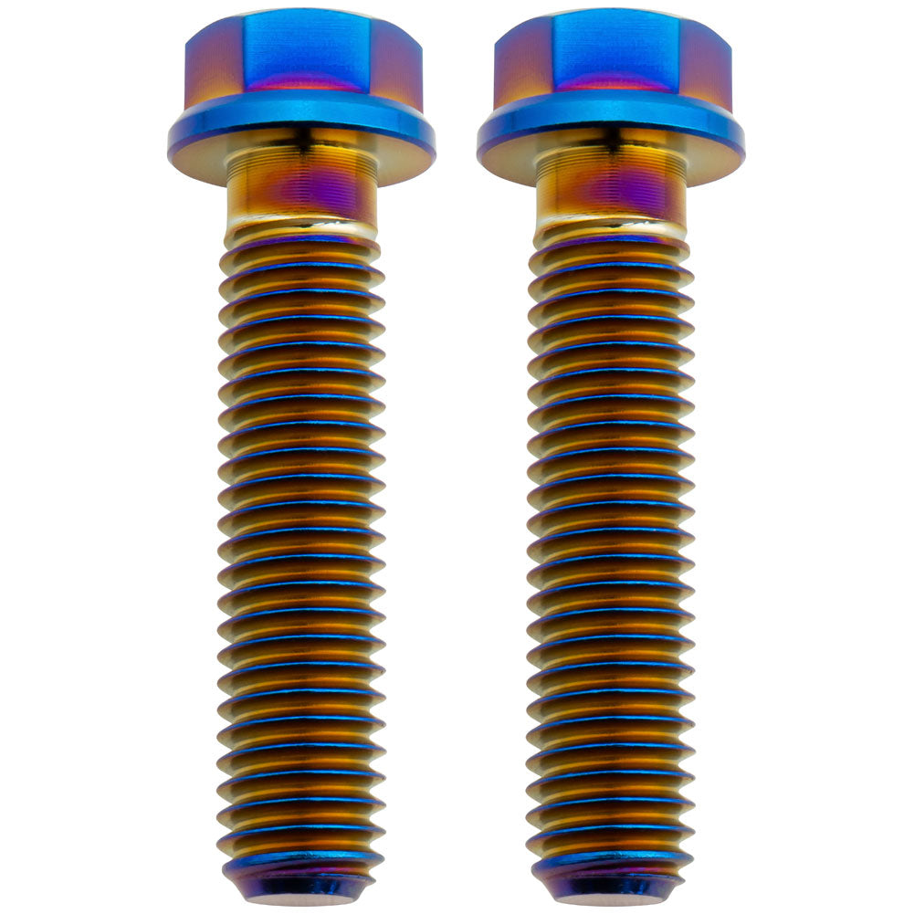 Tusk 2156820002 Titanium Front Brake Caliper Bolt Kit  Burnt Blue