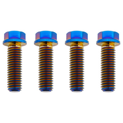 Tusk 2156840001 Titanium Handlebar Clamp Bolt Kit Burnt Blue