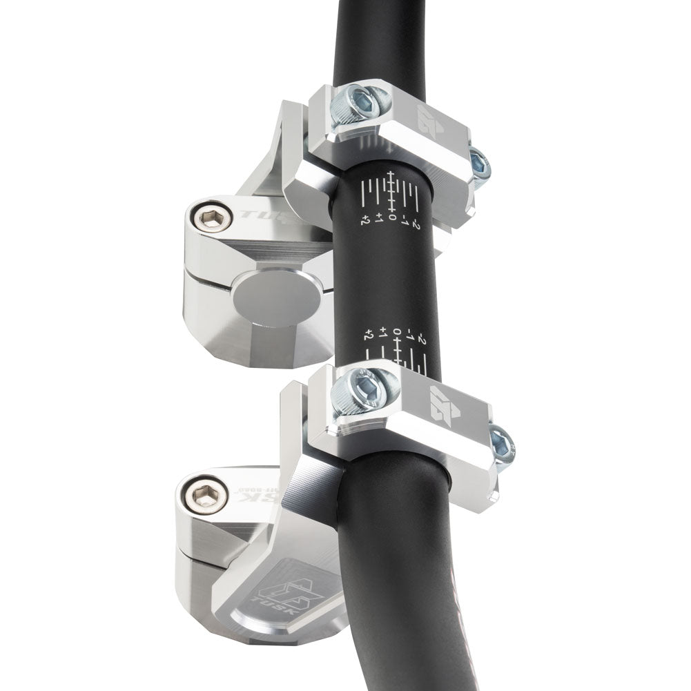 Tusk 2158180001 2in Pivoting Bar Risers 7/8in Clamp to 7/8in 1-1/8in Bars Black