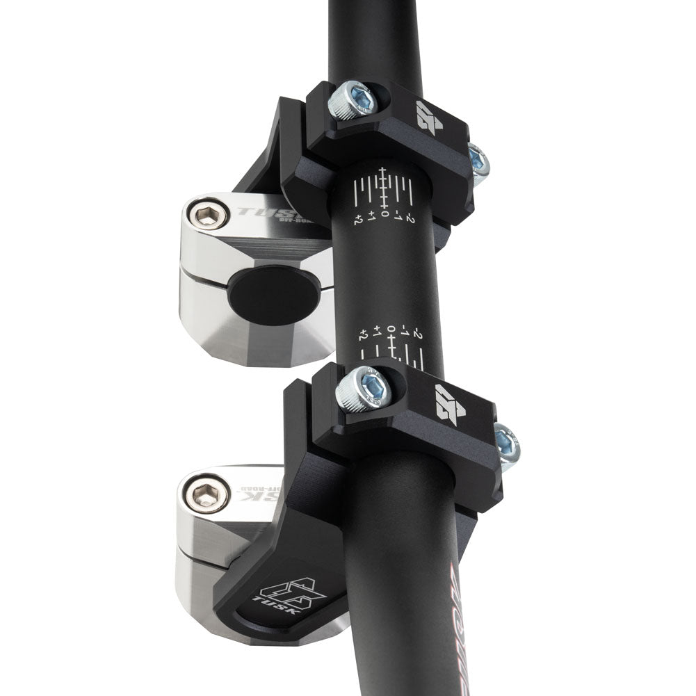Tusk 2158180002 2in Pivoting Bar Risers 7/8in Clamp to 7/8in 1-1/8in Bars Black