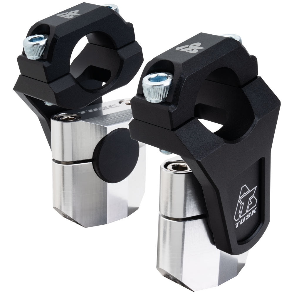 Tusk 2158180004 2" Pivoting Bar Risers 1 1/8" Bar Clamp to 1 1/8" Bars Black