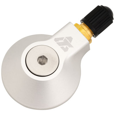 Tusk 2158330002 Shock Reservoir Gas Valve Brushed Aluminum 64mm Flat Type