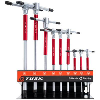 Tusk 2159300001 Spinning T-Handle Torx Wrench Set  Red