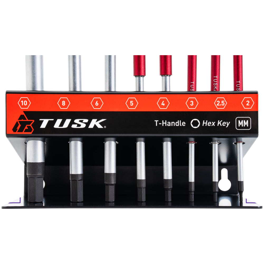 Tusk 2159310001 Spinning T-Handle Hex Wrench Set  Red