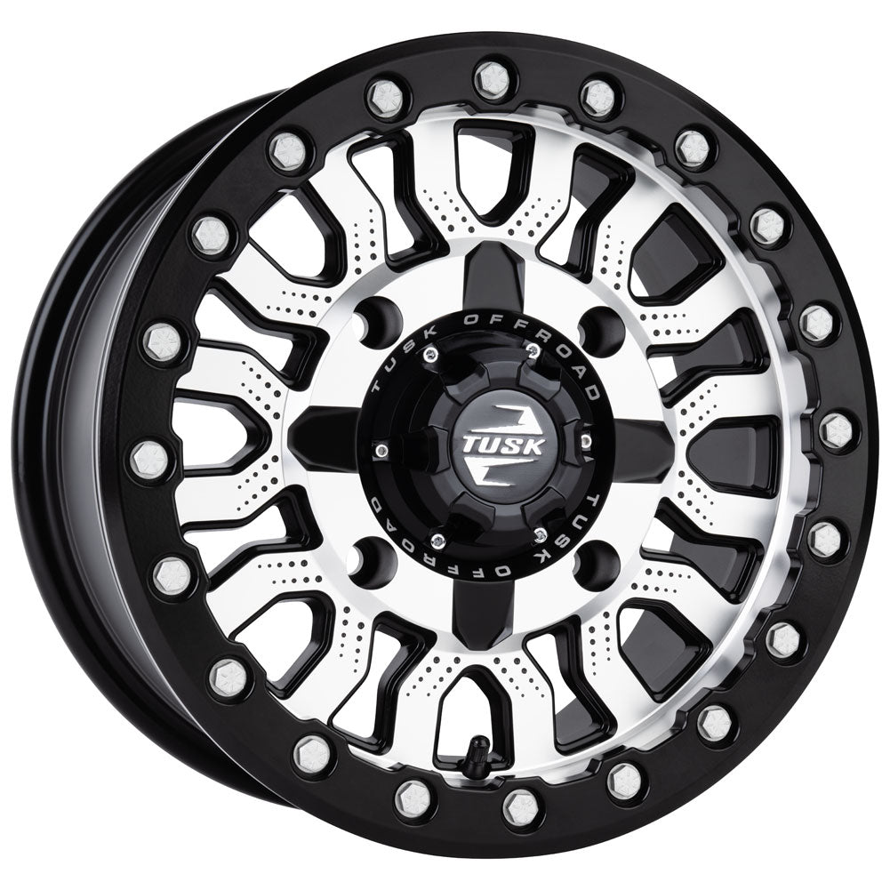 Tusk 2159360001 4/156  Fremont Beadlock Wheel 14x7 5.0 + 2.0 Machined/Black