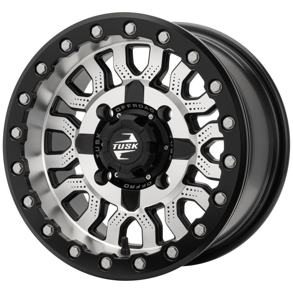Tusk 2159360013 4/137  Fremont Beadlock Wheel 14x7 4.0 + 3.0 Machined/Black