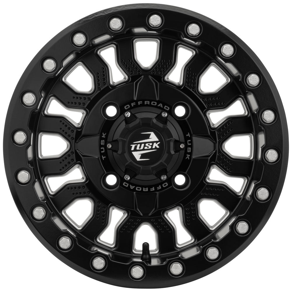Tusk 2159360015 4/137  Fremont Beadlock Wheel 14x7 4.0 + 3.0 Milled/Black
