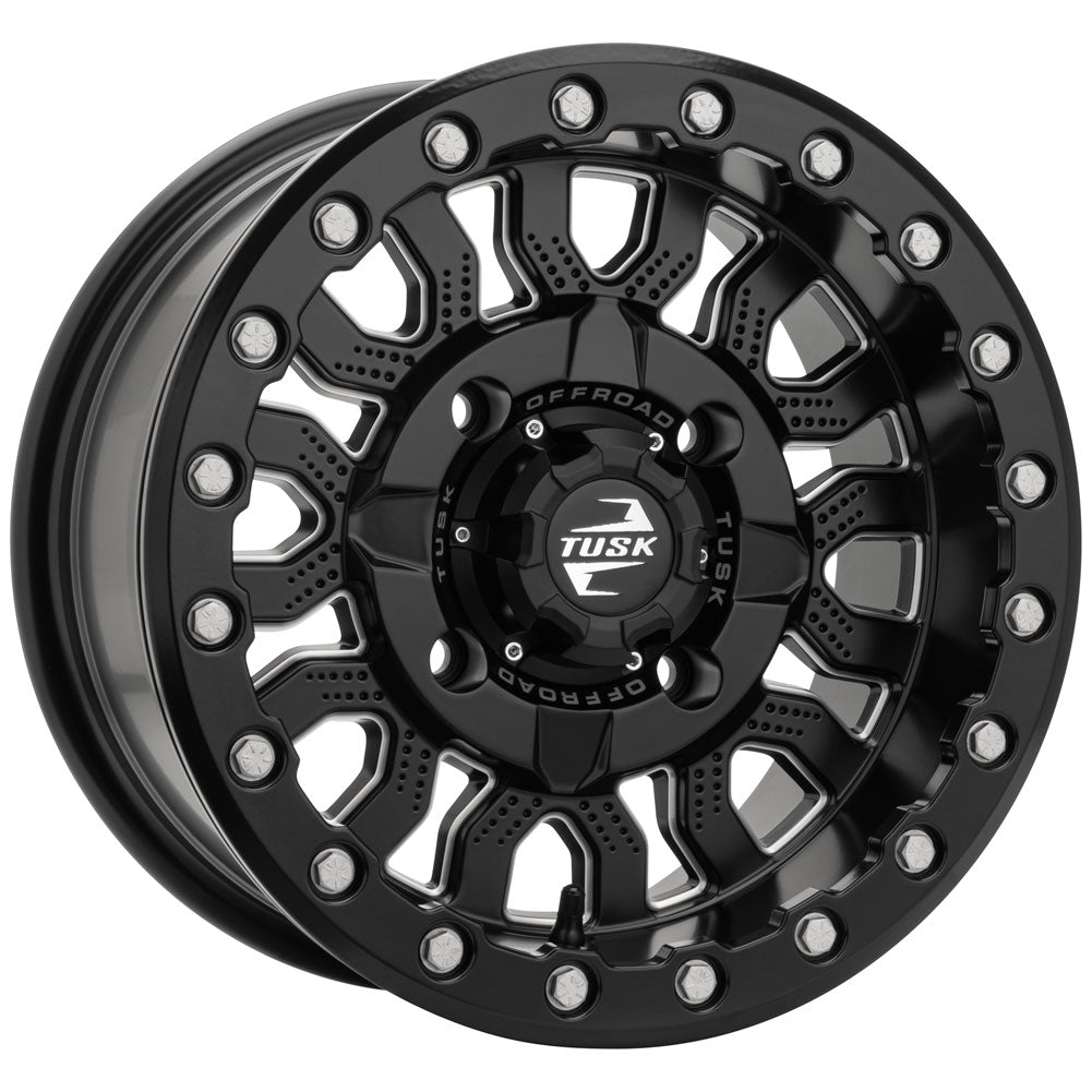Tusk 2159360015 4/137  Fremont Beadlock Wheel 14x7 4.0 + 3.0 Milled/Black
