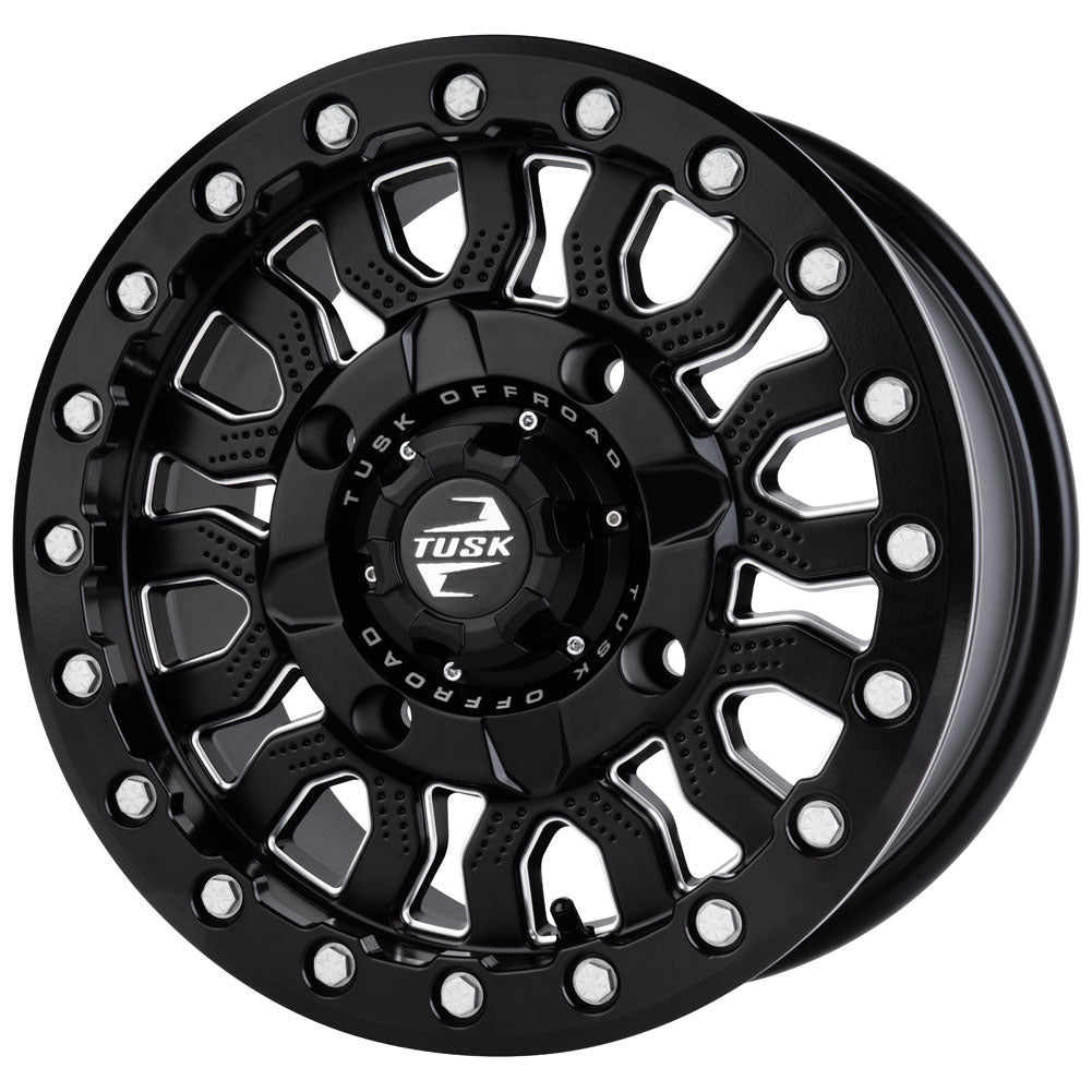 Tusk 2159360016 4/156  Fremont Beadlock Wheel 14x7 4.0 + 3.0 Milled/Black