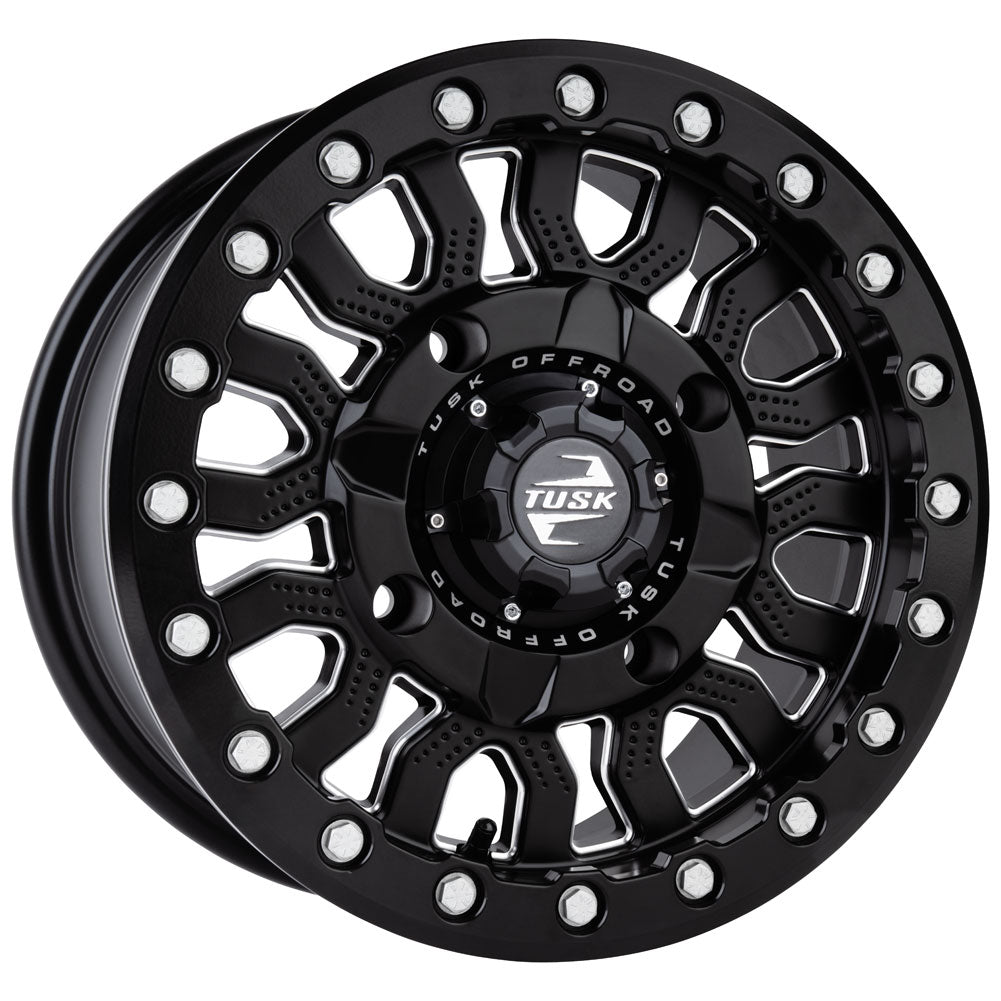 Tusk 2159360016 4/156  Fremont Beadlock Wheel 14x7 4.0 + 3.0 Milled/Black