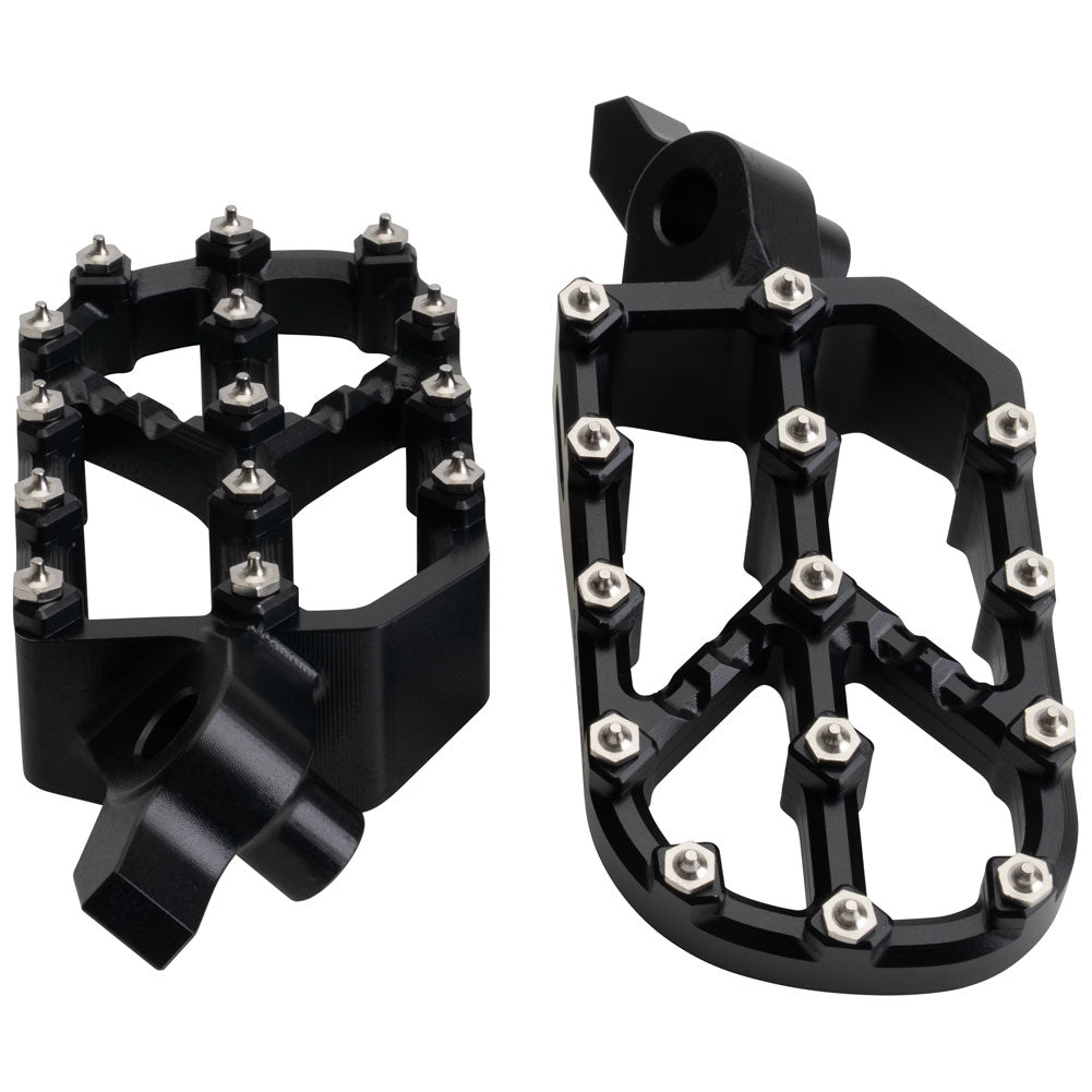Tusk 2160780001 Strike Billet Moto Foot Pegs  Black