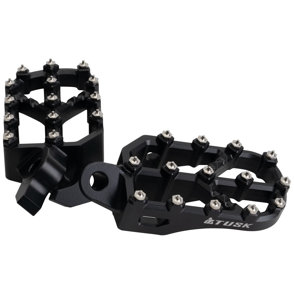 Tusk 2160780001 Strike Billet Moto Foot Pegs  Black