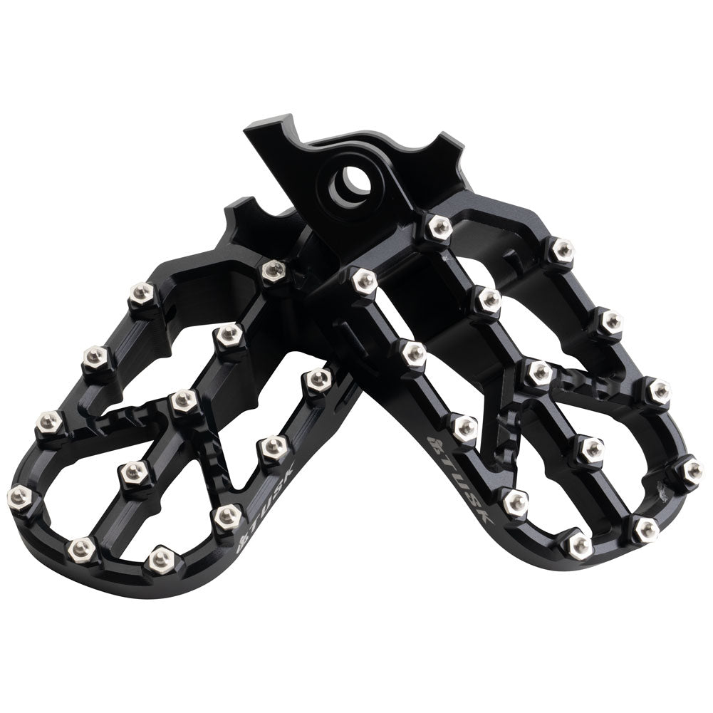 Tusk 2160780003 Strike Billet Moto Foot Pegs  Black