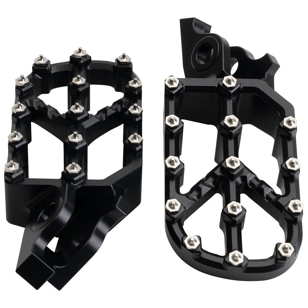 Tusk 2160780003 Strike Billet Moto Foot Pegs  Black
