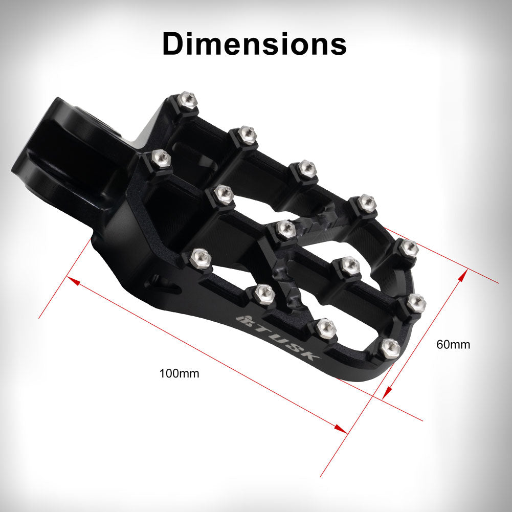 Tusk 2160780005 Strike Billet Moto Foot Pegs  Black