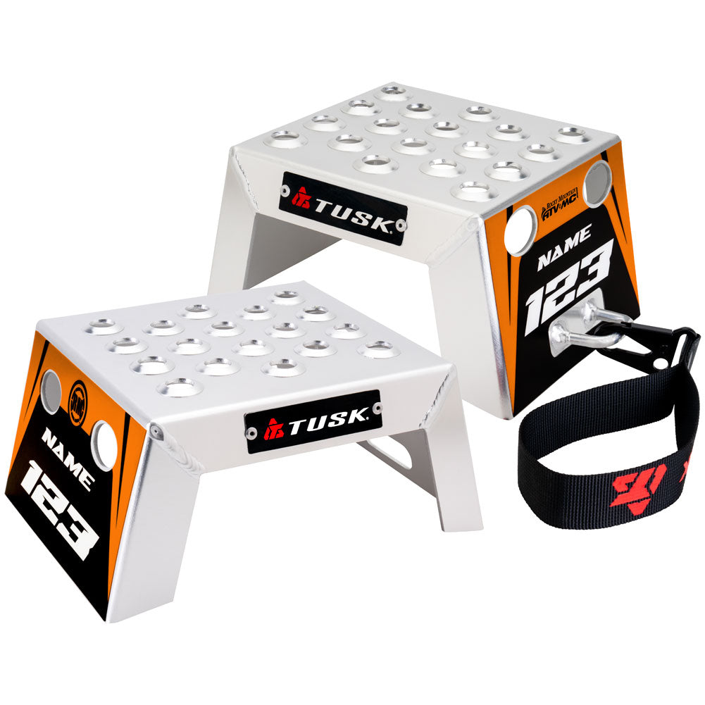 Tusk 2161320004 Moto Starting Blocks - Rev Orange 4"