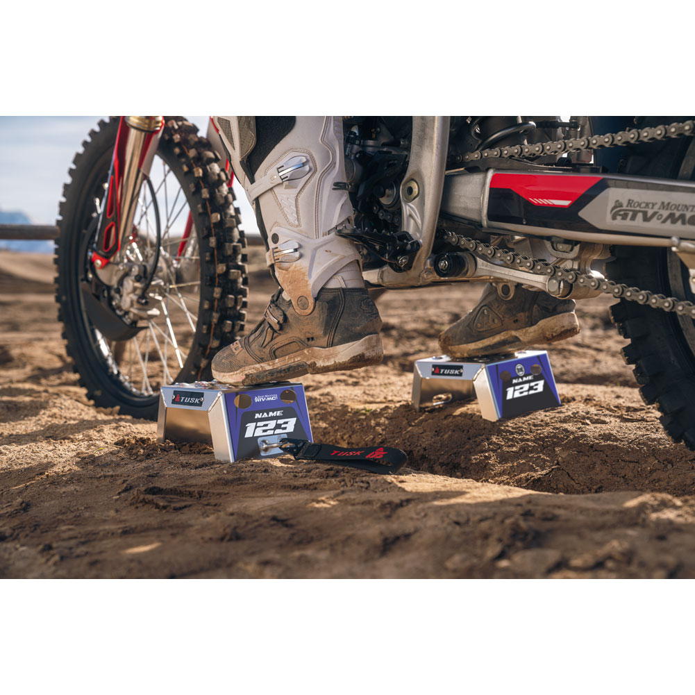 Tusk 2161320008 Moto Starting Blocks - Rev Blue 6"