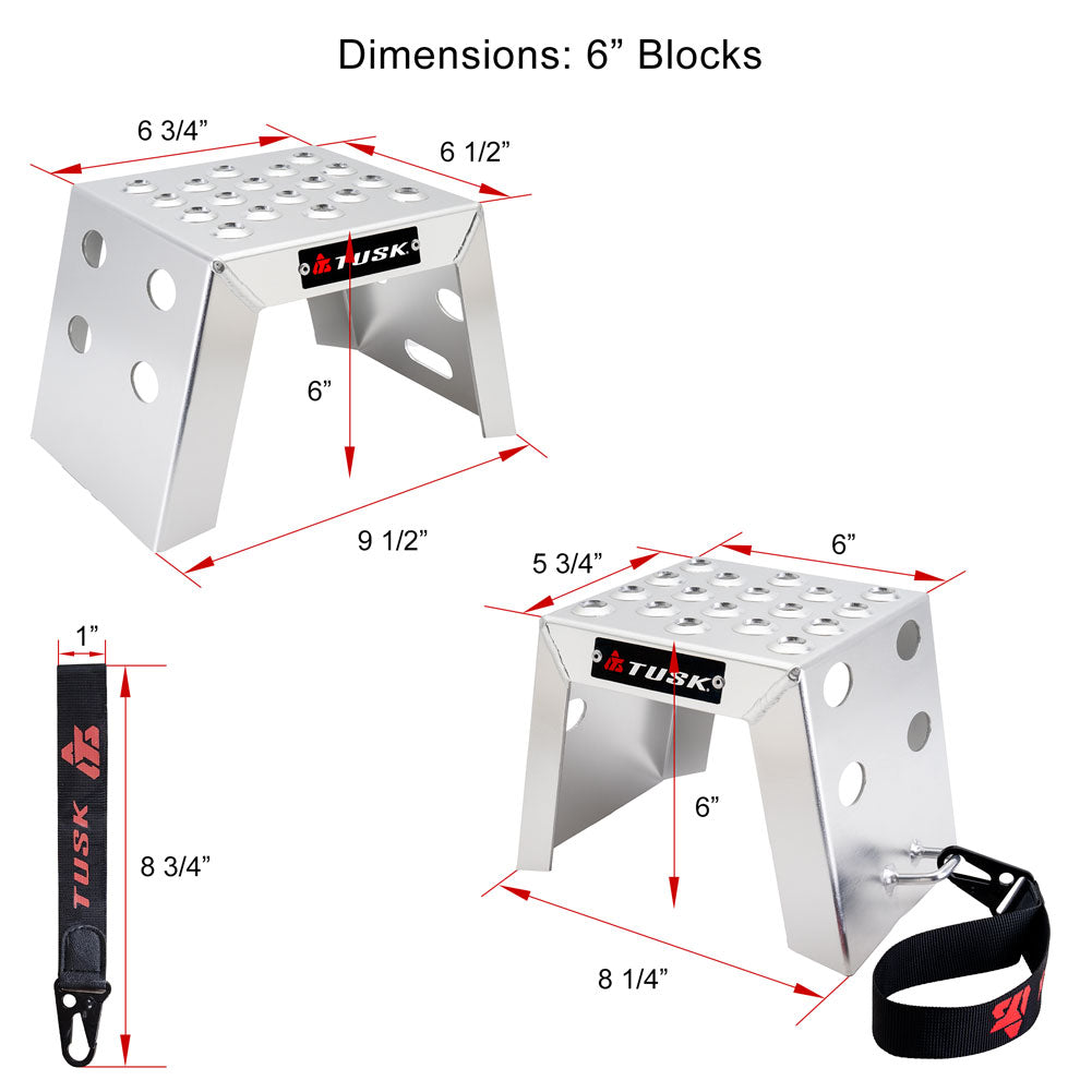 Tusk 2161320008 Moto Starting Blocks - Rev Blue 6"