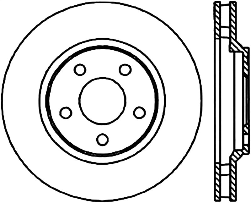 Stoptech 127.62055R 98-02 Chevrolet Camaro / Pontiac Firebird/Trans Am Slotted & Drilled Front Right Rotor