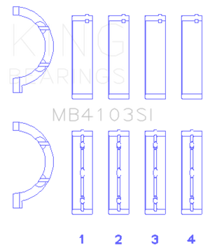 KING KINGMB4103SI.026 fits MB4103SI.026 fits Chrysler 197 (Size .026) Crankshaf