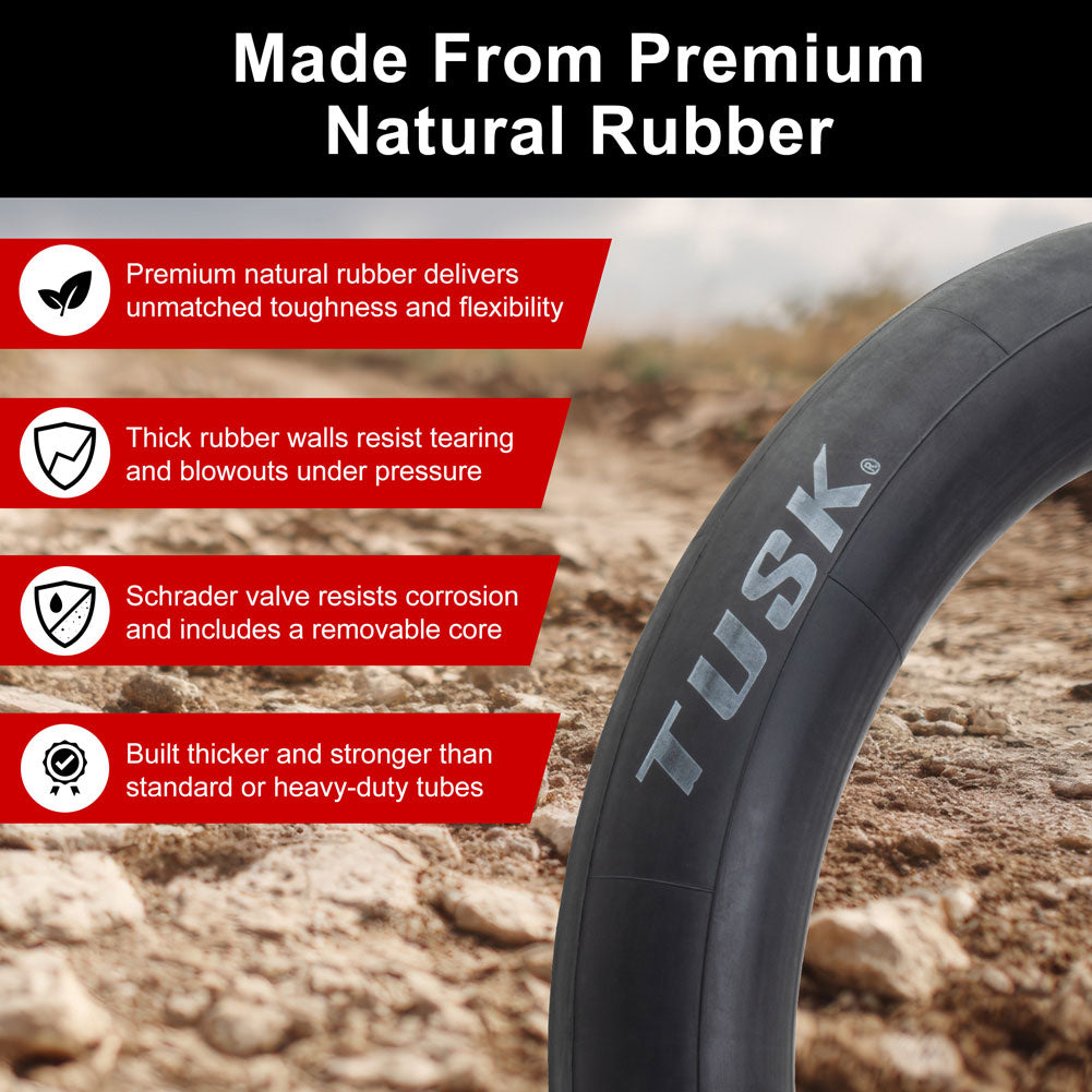 Tusk 2169850006 Severe Duty 3mm Natural Rubber Motorcycle Tube 130/90x17