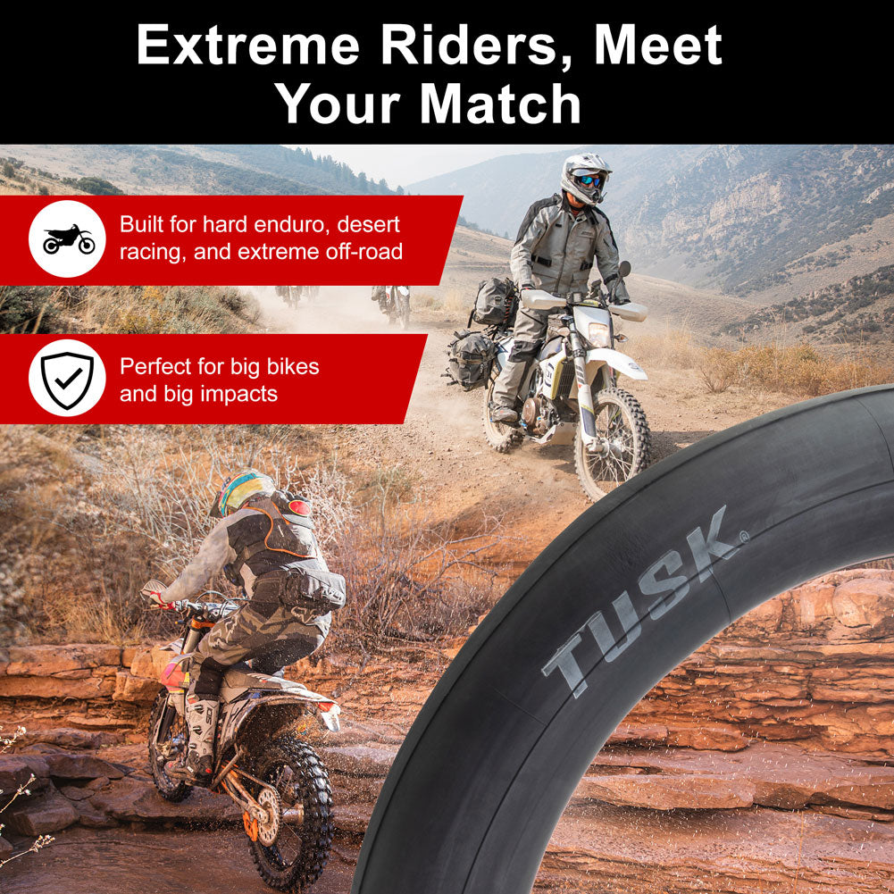 Tusk 2170030003 Ultra Heavy Duty 4mm Natural Rubber Motorcycle Tube 80/100x21