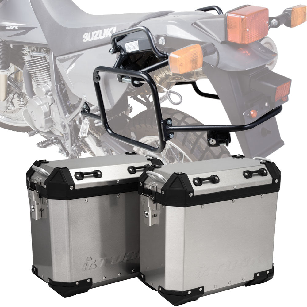 Tusk 2181320005 Frontier Panniers with Pannier Racks  Brushed Aluminum