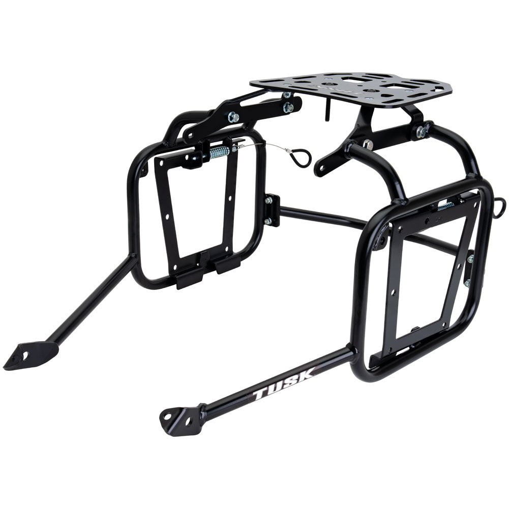 Tusk 2181320045 Frontier Panniers with Pannier Racks  Brushed Aluminum