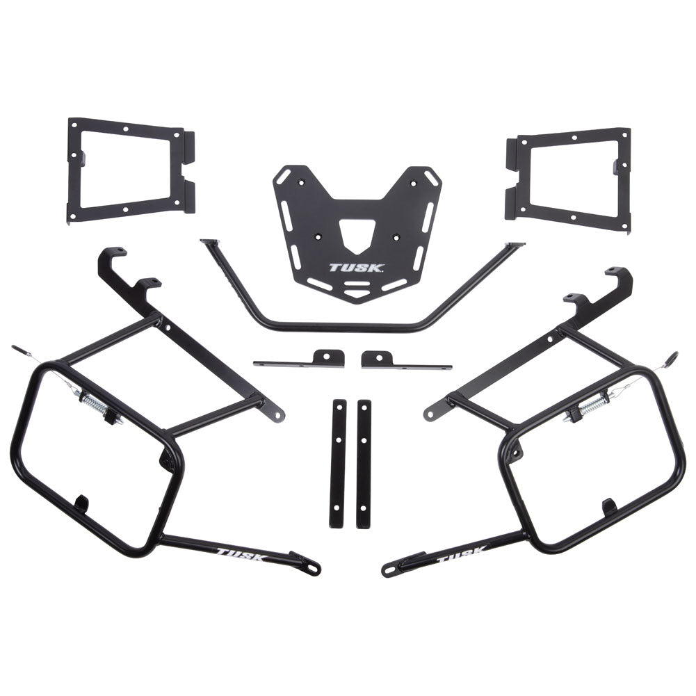 Tusk 2181320068 Frontier Panniers with Pannier Racks  Brushed Aluminum