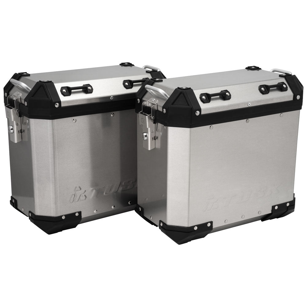 Tusk 2181320068 Frontier Panniers with Pannier Racks  Brushed Aluminum