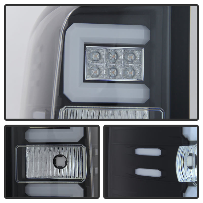 Spyder 5079985 fits Chevy 14-16 1500 Light Bar LED Tail Lights Blk ALT-YD-CS14-