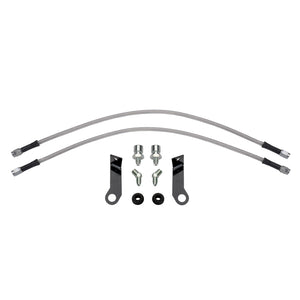 Wilwood flexline kit 22IN. M10X1.50 IF to 45 deg 1/8-27 NPT W/BRACKET