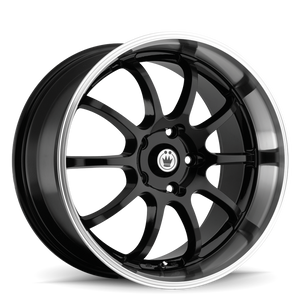 Konig LI57100385 Lightning 15x7 4x100 ET38 Black/Machine Lip