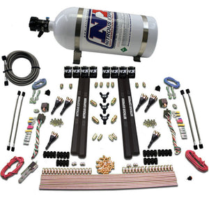 Nitrous Express 90096-10 6 Cyl SX2 Dual Stage Nozzle Nitrous Kit w/10lb Bottle