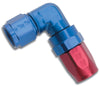 Russell 613640 Performance -6 AN Red/Blue 90 Degree Forged Aluminum Swivel Hose End