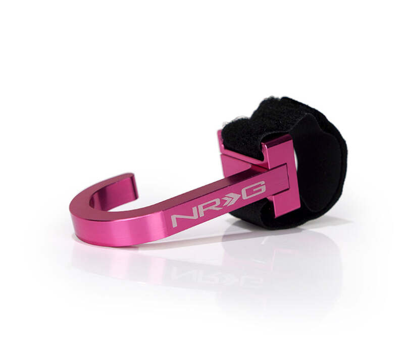 NRG STR-100PK Steering Wheel Hook CNC Aluminum w/ Laser Logo - Pink