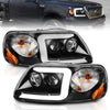 ANZO 111503 1903 fits Ford 97-20 F-150 Projector Headlights w/ Light Bar Black Housing