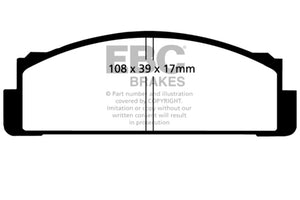 EBC DP2116 68-83 Fiat 124 1.6 Greenstuff Front Brake Pads