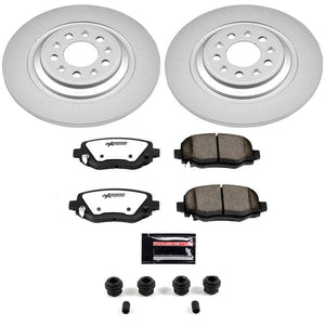 Power Stop 14-23 Jeep Cherokee Rear Z36 Coated Truck & Tow Brake Kit