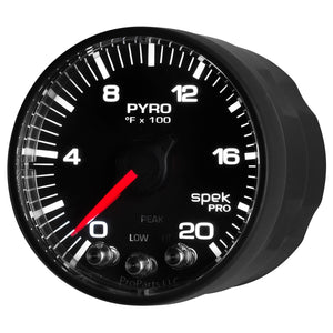 AutoMeter P310328 Autometer Spek-Pro 52.4mm 0-2000F Digital Stepper Motor Pyrometer Gauge