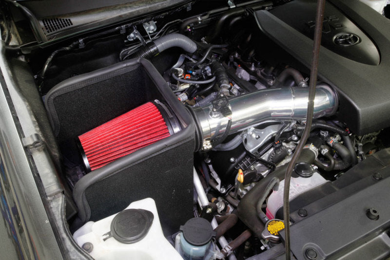 Spectre 9060 16-18 fits Toyota Tacoma V6-3.5L F/I Air Intake Kit - Polished w/Red Filter