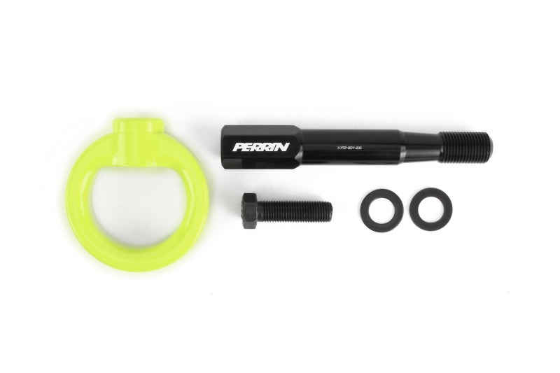 Perrin PSP-BDY-232NY 15-17 fits Subaru WRX/STI Tow Hook Kit (Front) - Neon Yellow