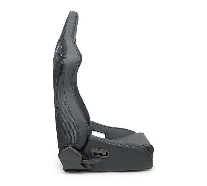 NRG RSC-750BK RSC-750BK/BK L/R Omega Reclinable Racing Seat Black with Black