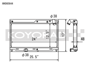 Koyo HH060644 93-95 fits Mazda RX-7 1.3L Turbo Radiator
