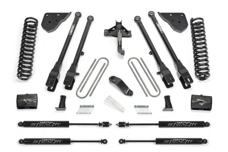 Fabtech K2431M 23-24 fits Ford F450/F550 4WD 6in 4 Link Lift Kit w/ Stealth Shocks