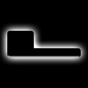 ORACLE Lighting 3141-L-001 Universal Illuminated LED Letter Badges - Matte Blk Surface Finish - L