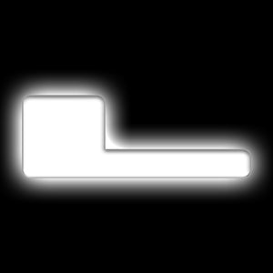 ORACLE Lighting 3140-L-001 Universal Illuminated LED Letter Badges - Matte Wht Surface Finish - L