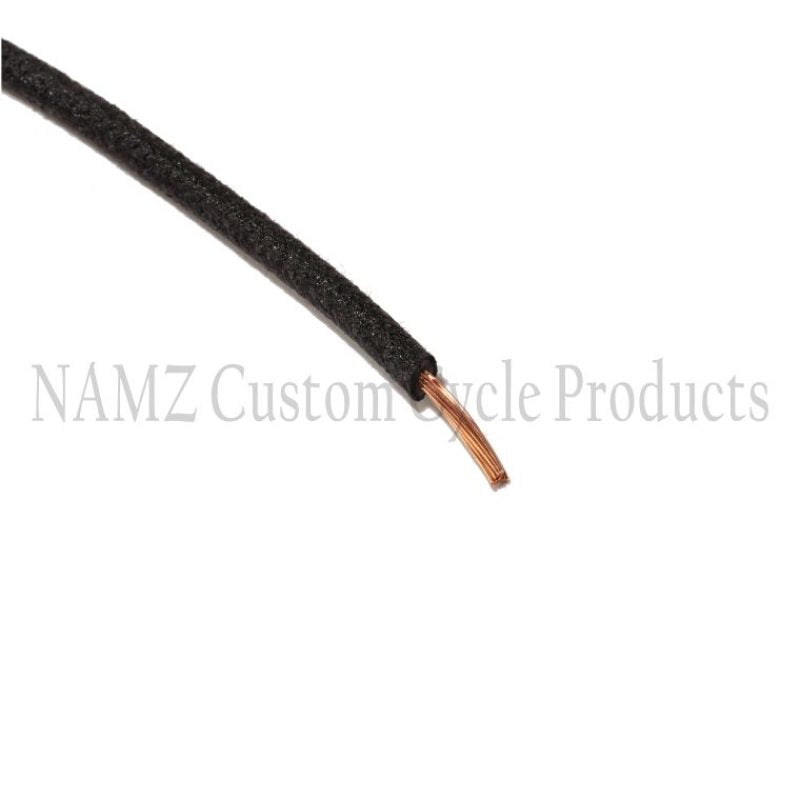 NAMZ NCBW-0 OEM Color Cloth-Braided Wire 25ft. Pack 16g - Black