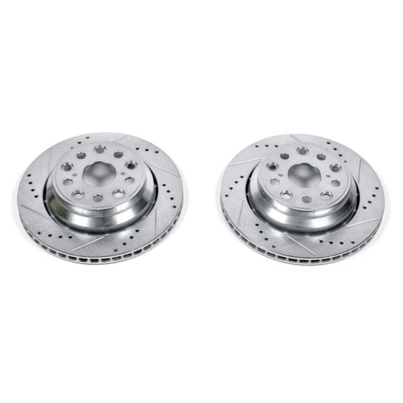 PowerStop fits Lexus 07-17 LS460 Rear Evolution Drilled & Slotted Rotors - Pair